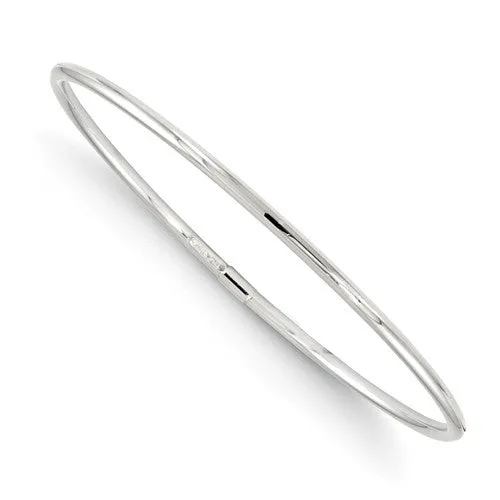 10K White Gold Slip on Bangle