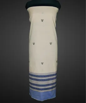 2.5 mtr cream buti handwoven cotton bomkai kurta material