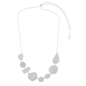 Alaya Adjustable Organic Necklace Silver Plating