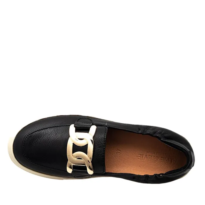 Alfie & Evie Maldon Slip On Black Ballet Flat Plus