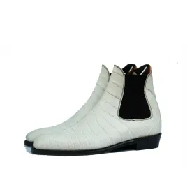 Alki Redux - MTO - Genuine Crocodile - Unfinished White Crust - LPB Last - Single Leather Sole