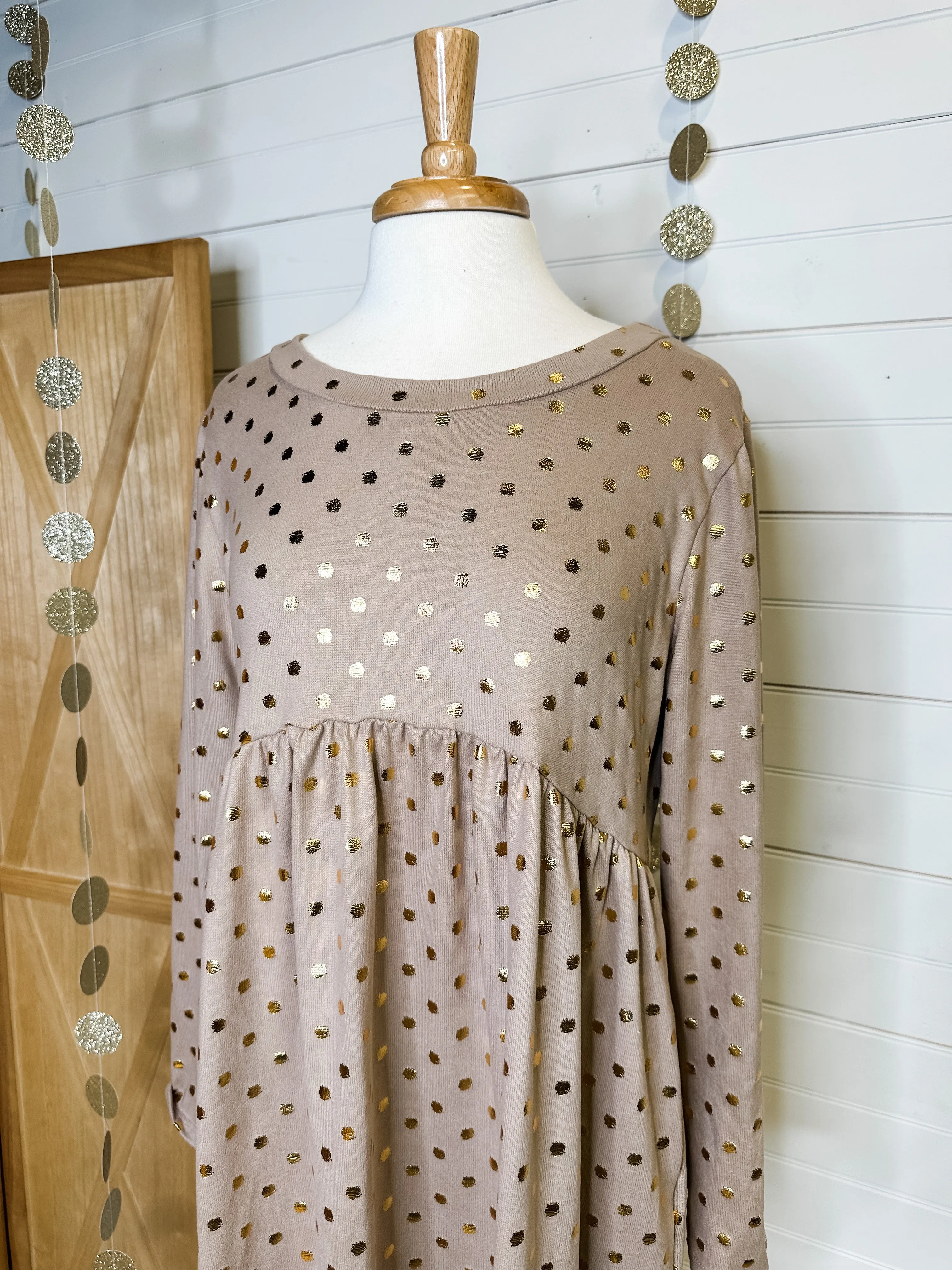 All At Once Foil Dot Dress