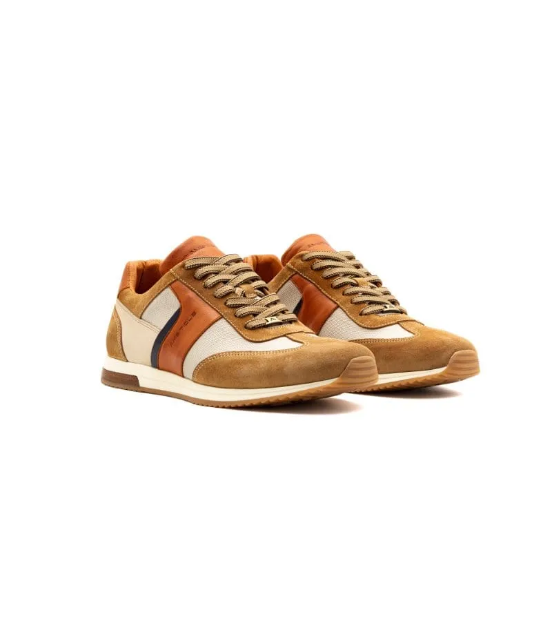 Ambitious Mens Premium Suede Leather Tan Fashion Trainer 11319-T2034AM