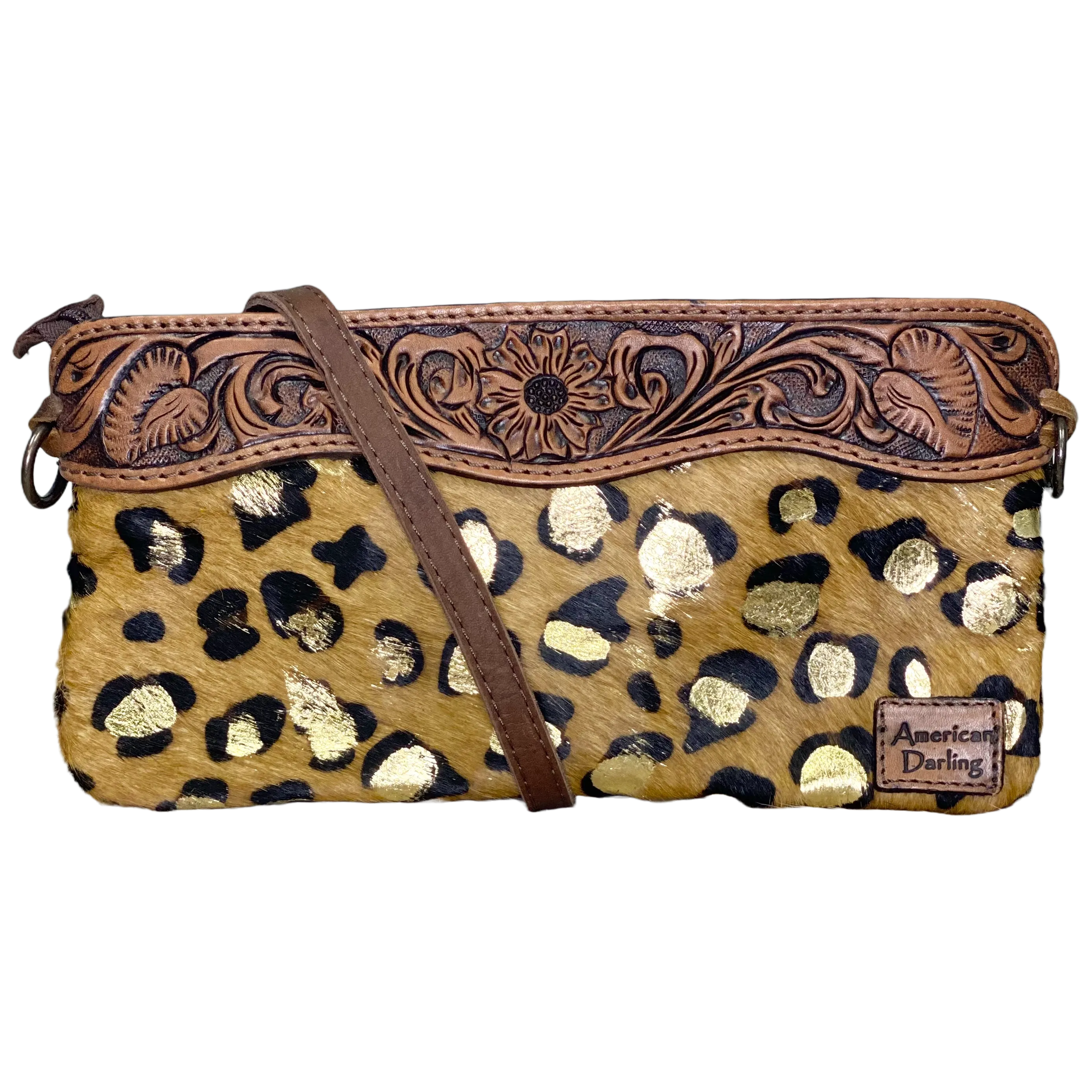 American Darling Leopard Cowhide Crossbody ADBGS199CHEGO