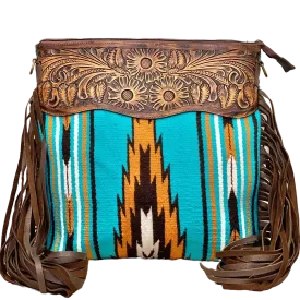 American Darling Teal Saddle Blanket Crossbody ADBGZ171G