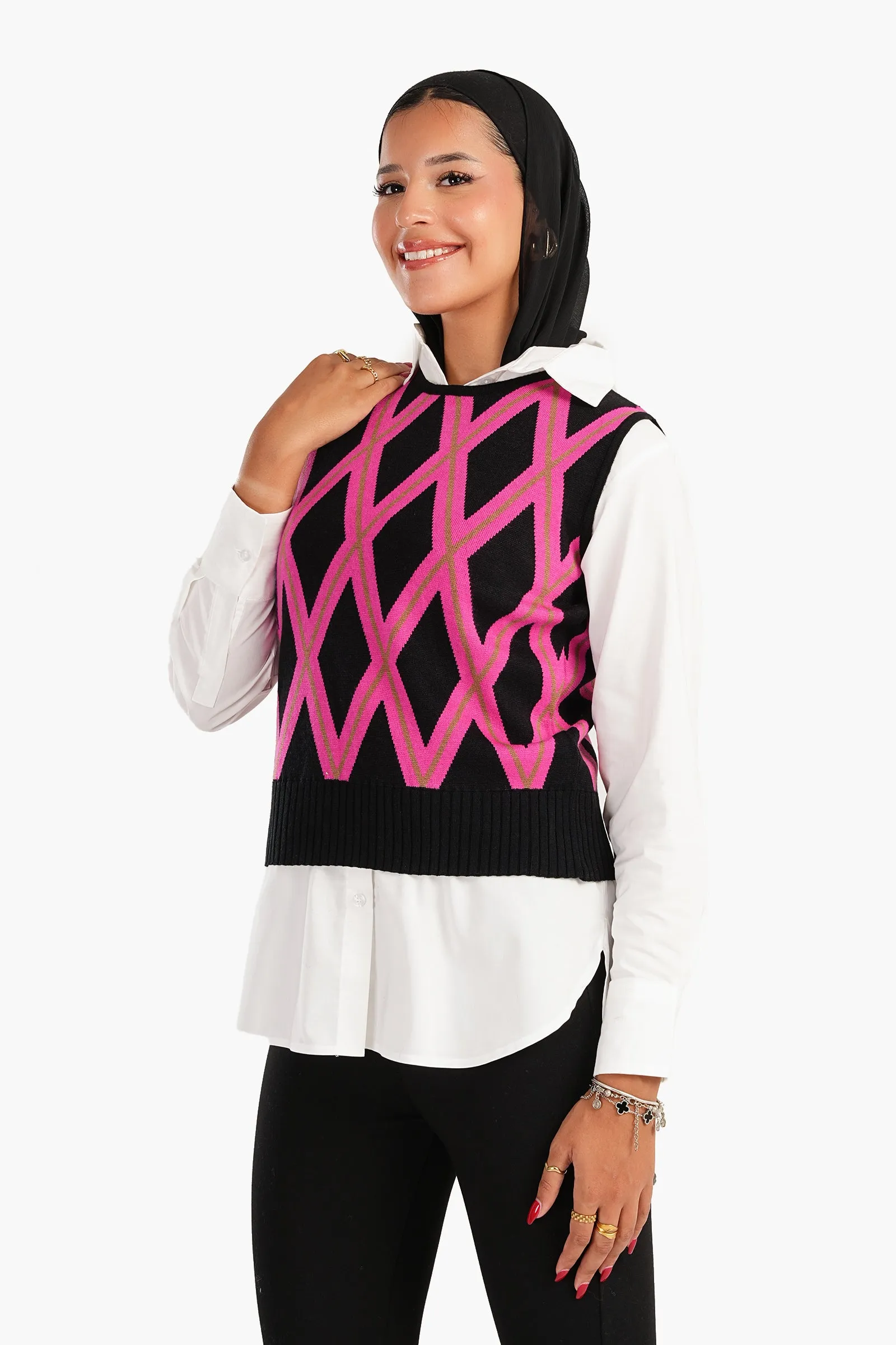 Argyle Pattern Sweater Vest