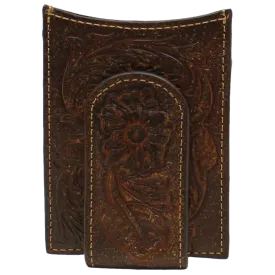 Ariat Floral Embroidery Dark Brown Money Clip A3528002