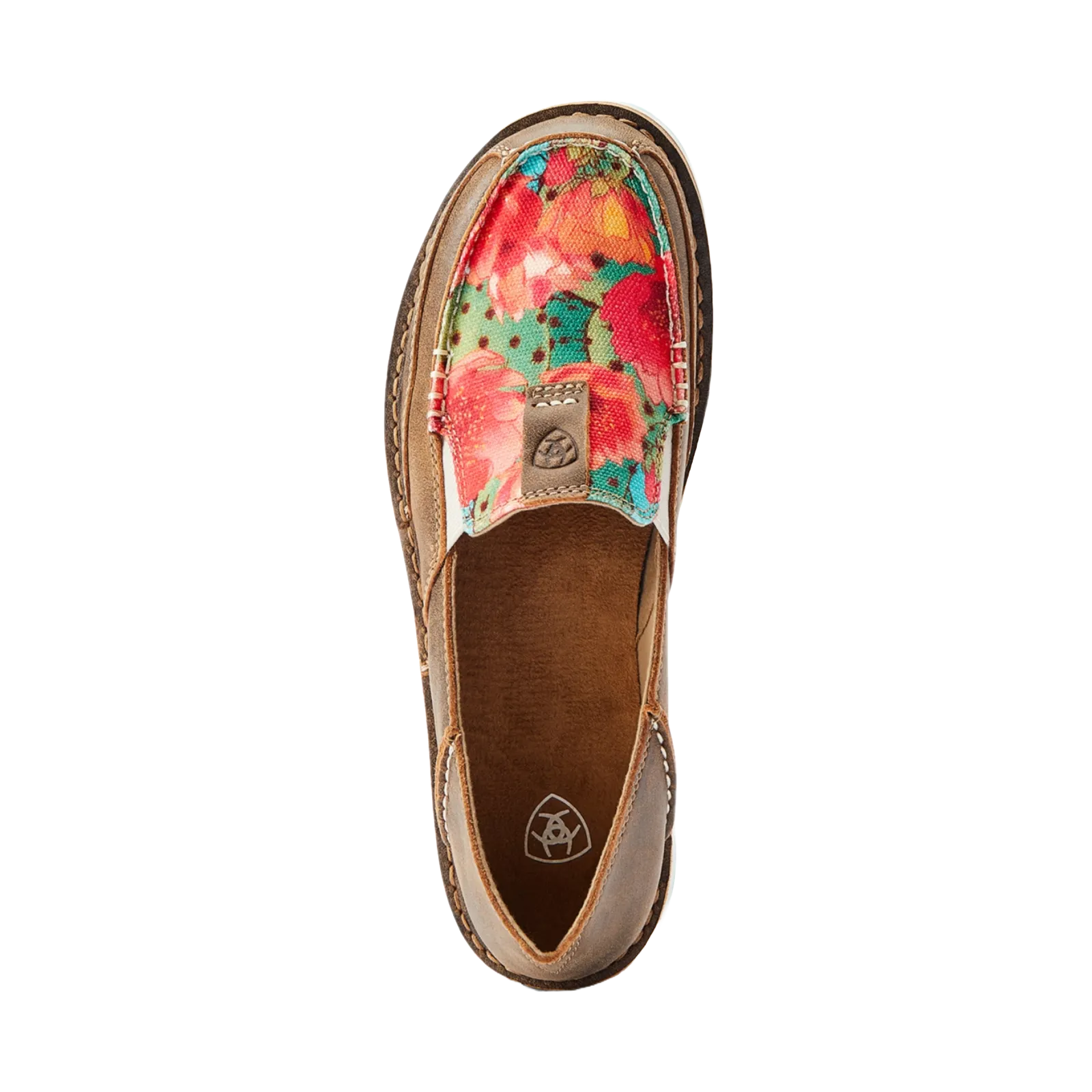 Ariat Ladies Floral Suede Bare Brown Slip On Cruiser 10044531