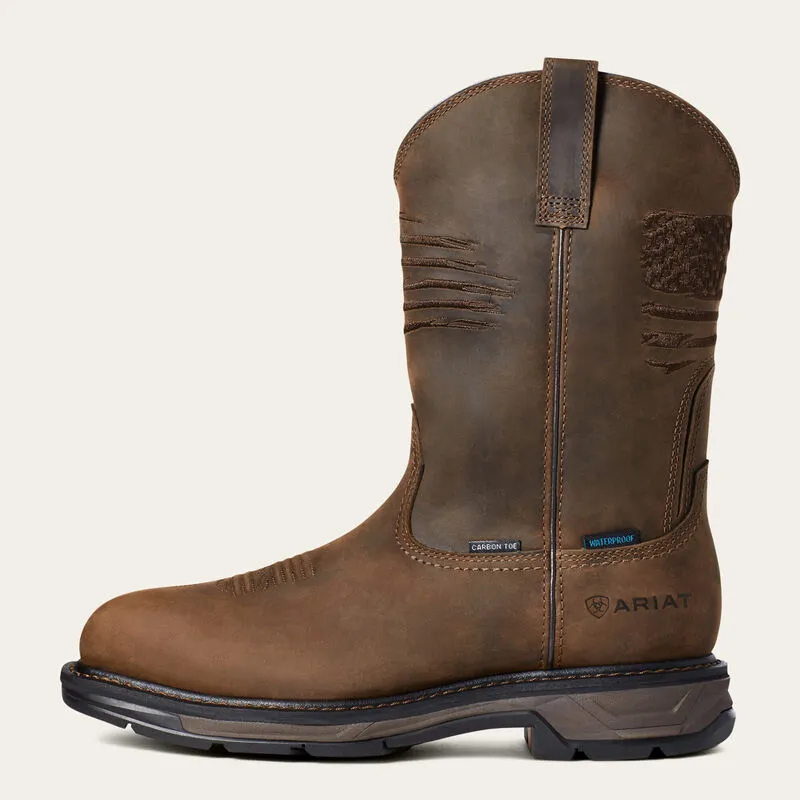 Ariat Man's WorkHog XT Patriot Waterproof Carbon Toe Work Boot 10036002