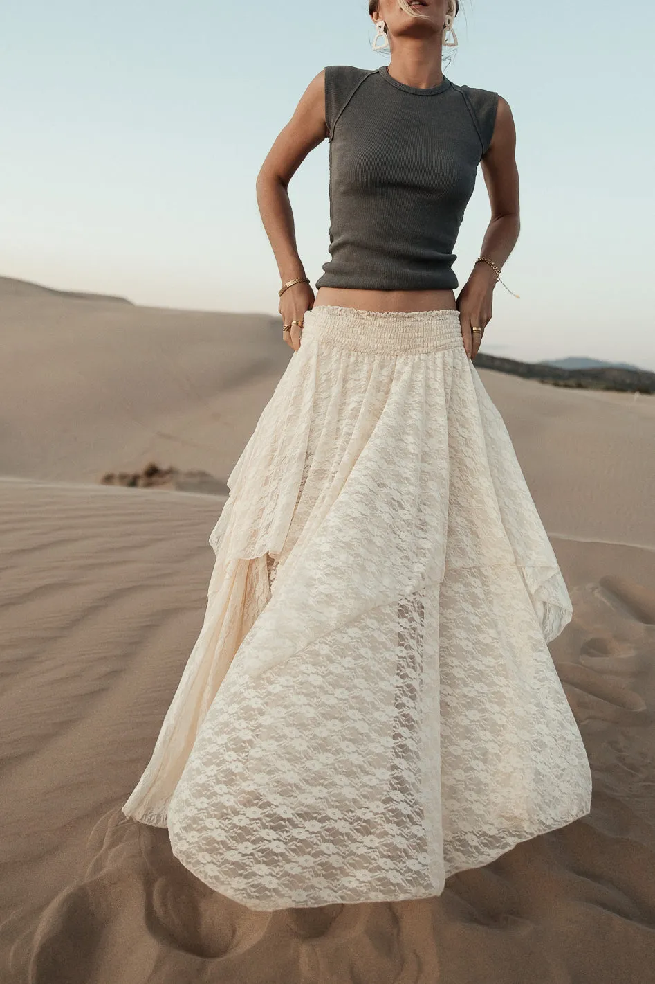 Asymmetrical Lace Skirt - FINAL SALE