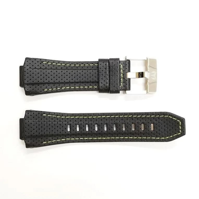 Band for Cruise Original - MP Limited Edition 111065 Black Perforated Leather with Green Stitching