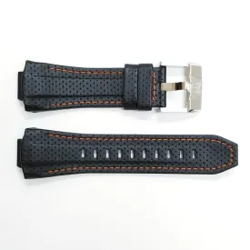 Band for Cruise Original - MP Limited Edition 111065 Black Perforated Leather with Orange Stitching