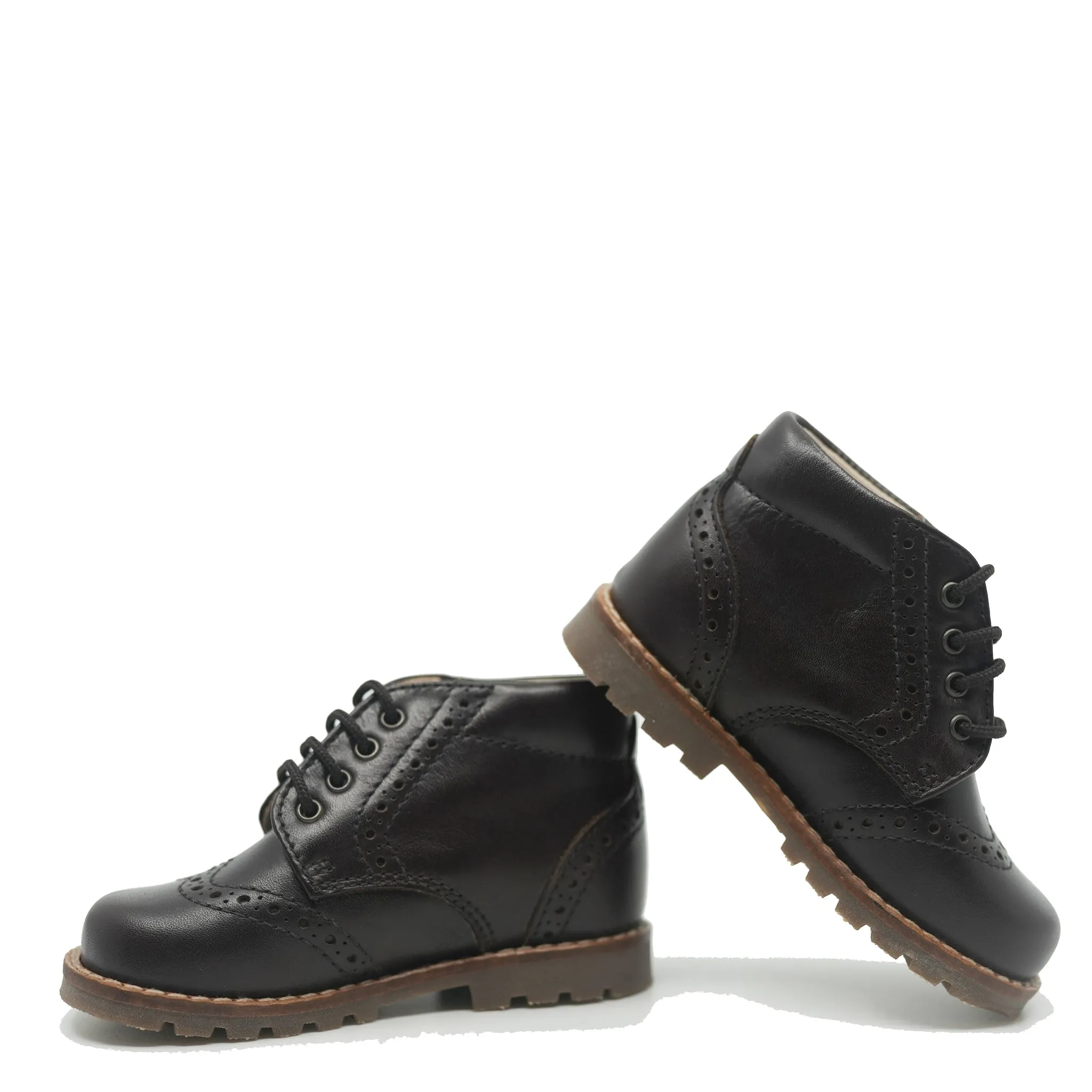 Beberlis Brown Wingtip Chunky Bootie