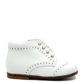 Beberlis Cream Wingtip Baby Bootie