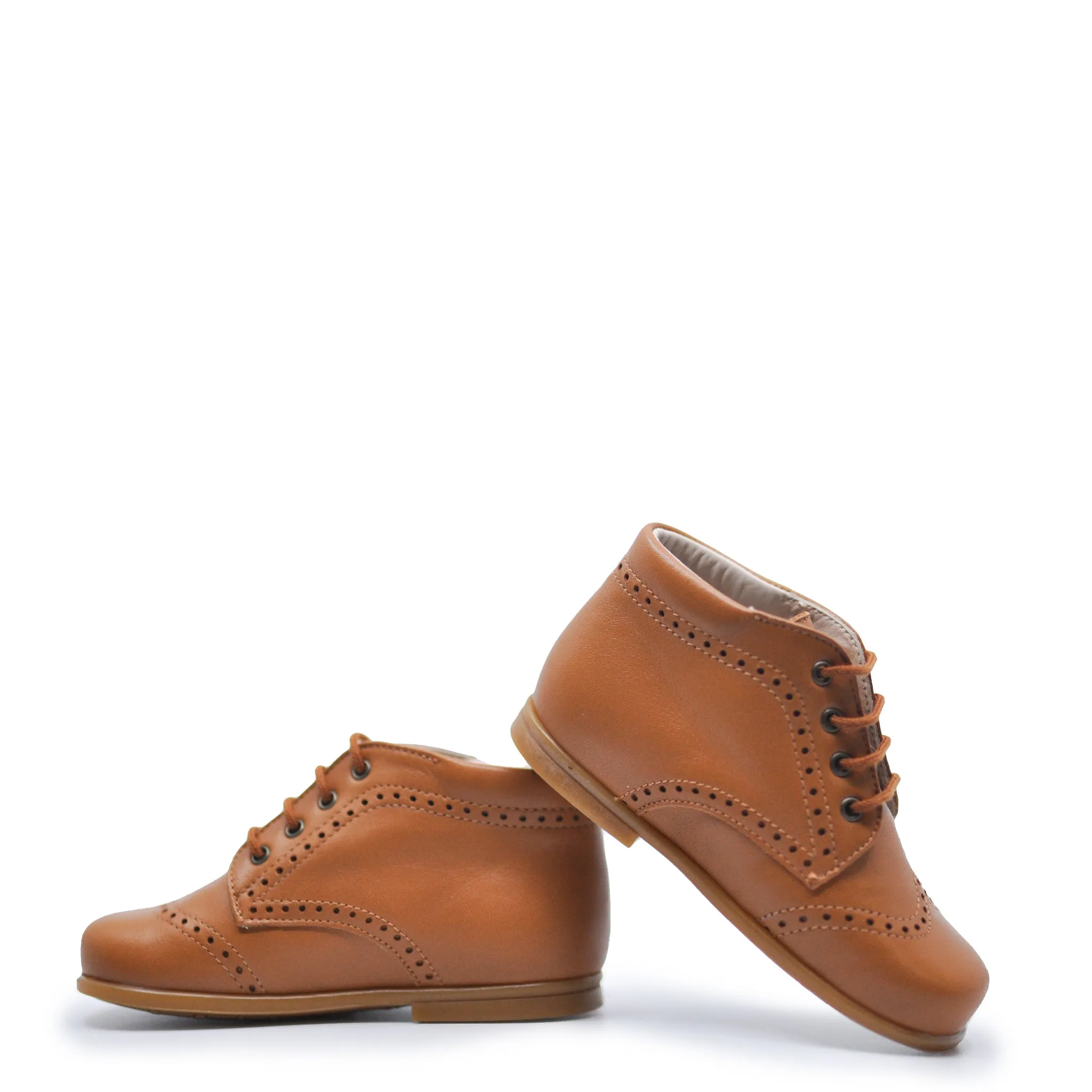 Beberlis Tan Wingtip Baby Bootie