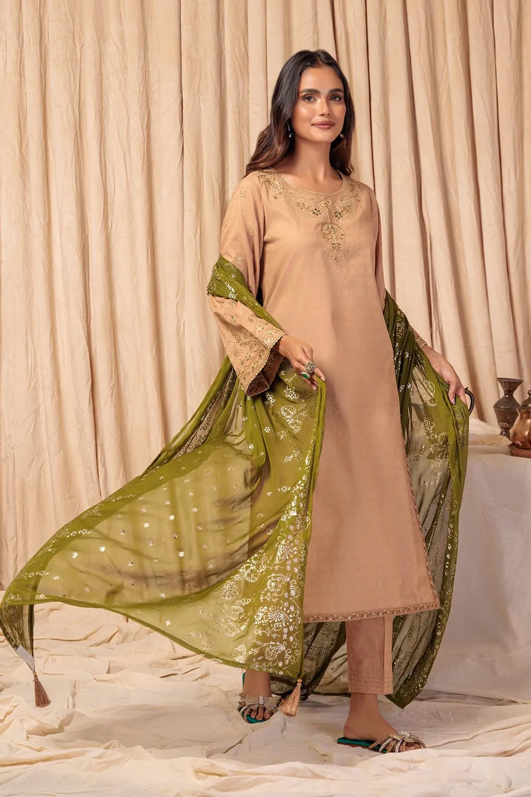 BEIGE-JACQUARD-3 PIECE (SS5243P28)