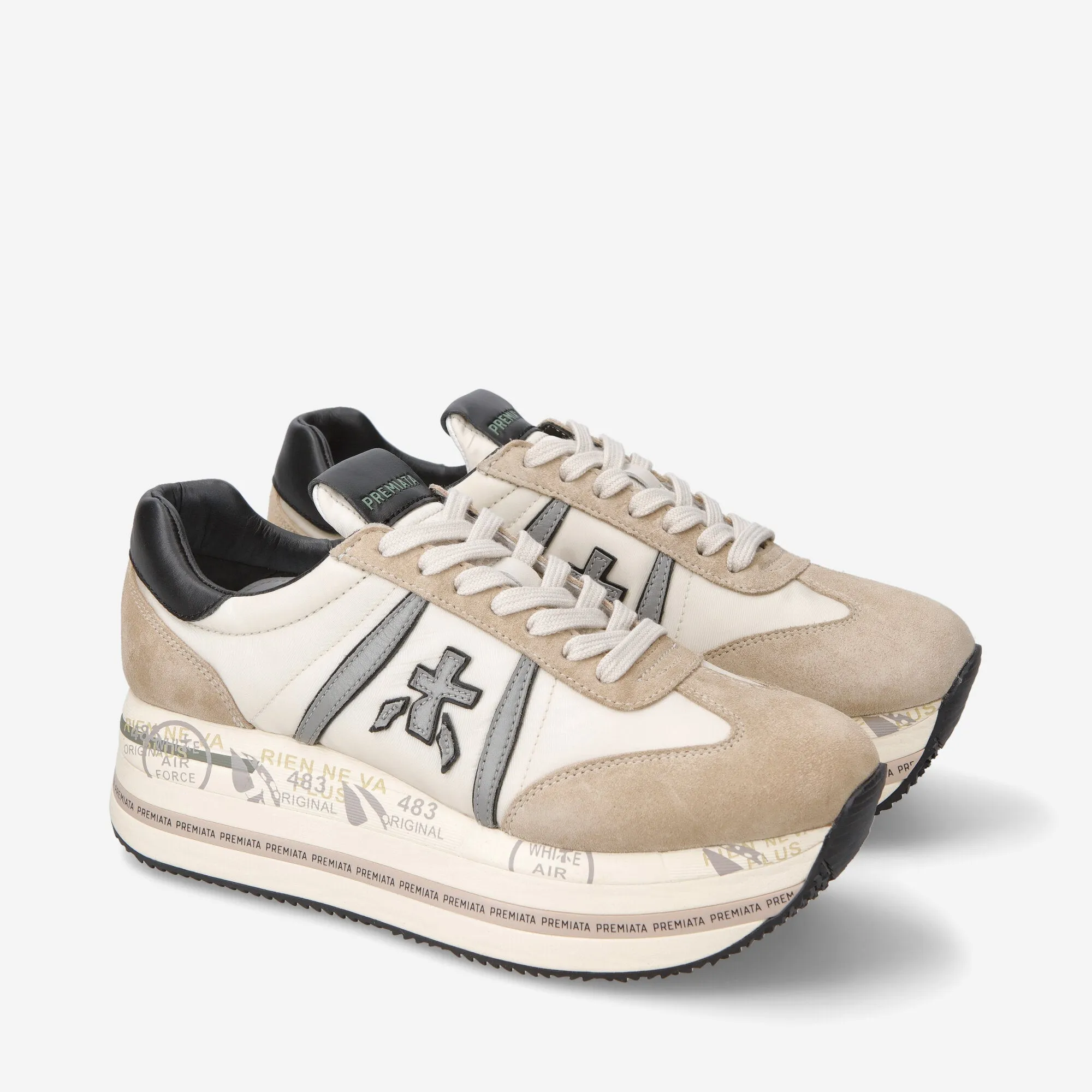 BETHVAR 6500 mixed print sneaker