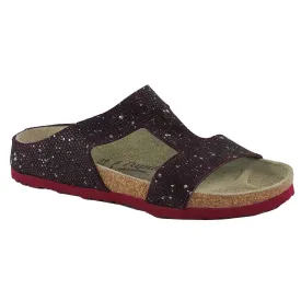 Birkenstock Papillio Charlize Suede Embossed Sliver Splashes Wine 38 N