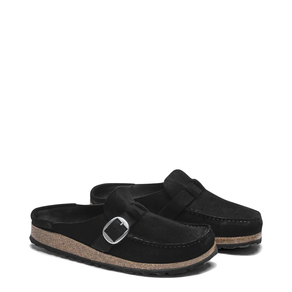 Birkenstock Women's Buckley Suede Clog in Black