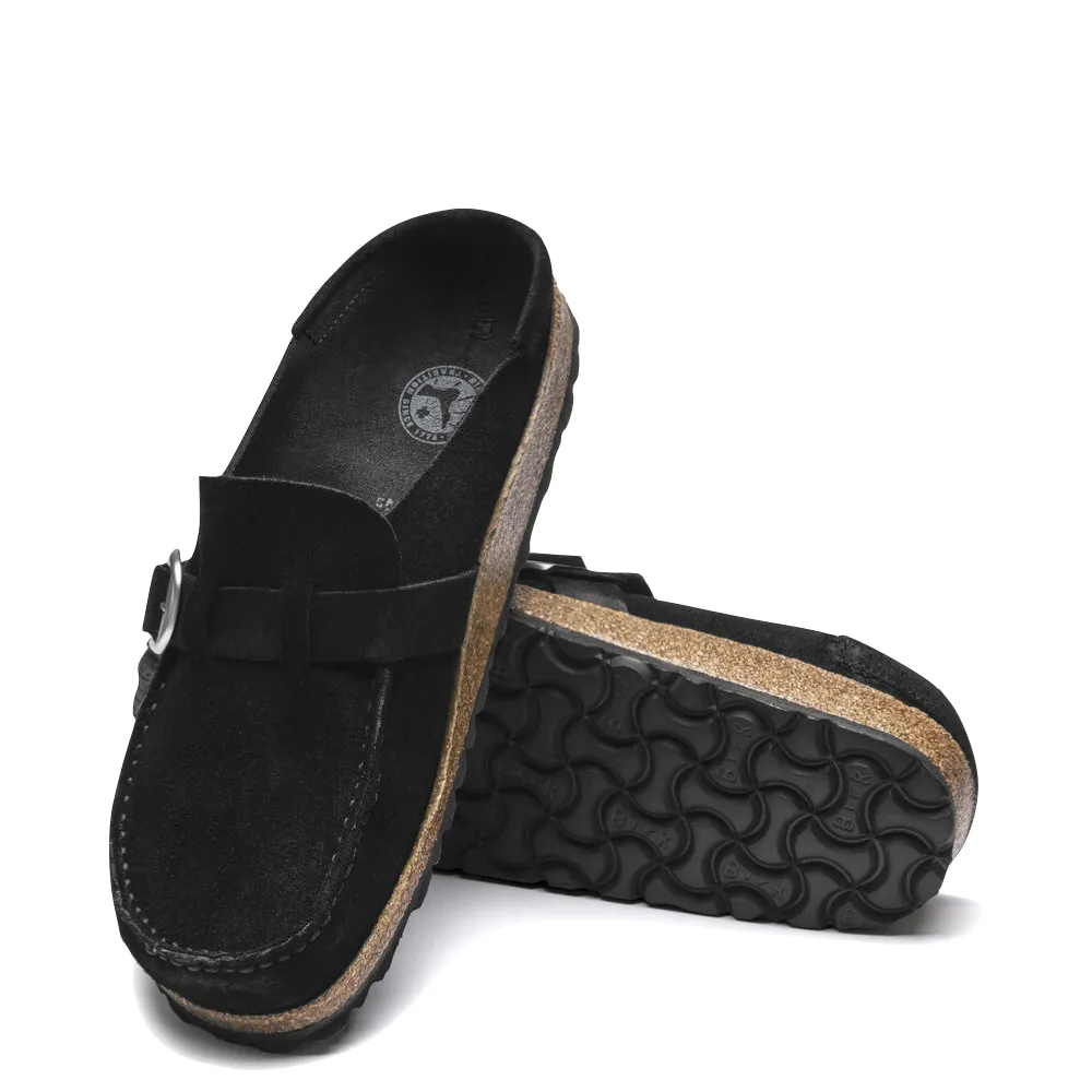 Birkenstock Women's Buckley Suede Clog in Black