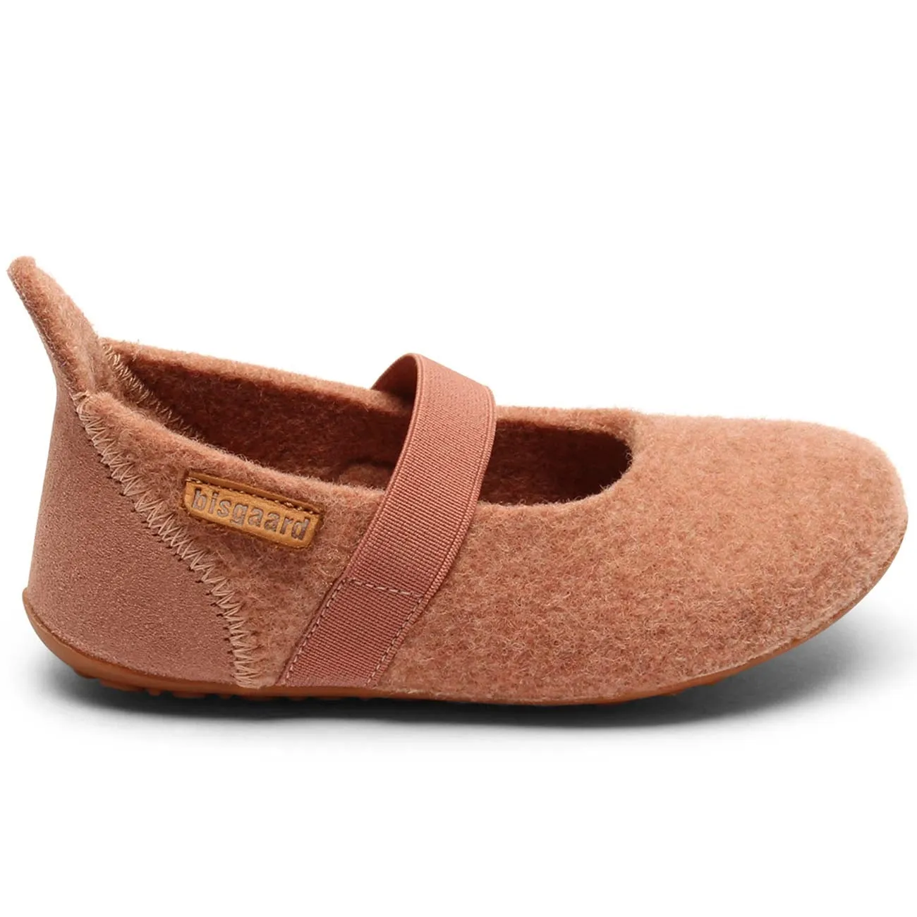 Bisgaard Indoor Shoes Wool Velcro Rose