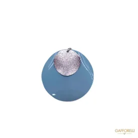 Blue Glitter Effect Pendant with Pearl E253 - Gafforelli Srl