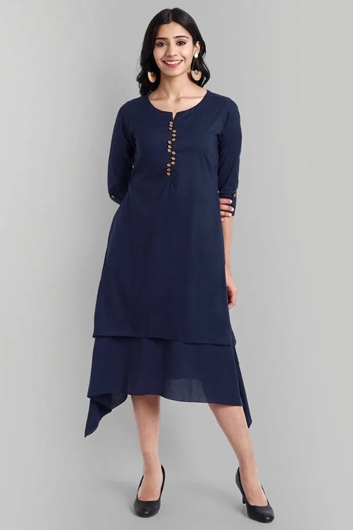 Blue Mul Cotton Hunter Dress