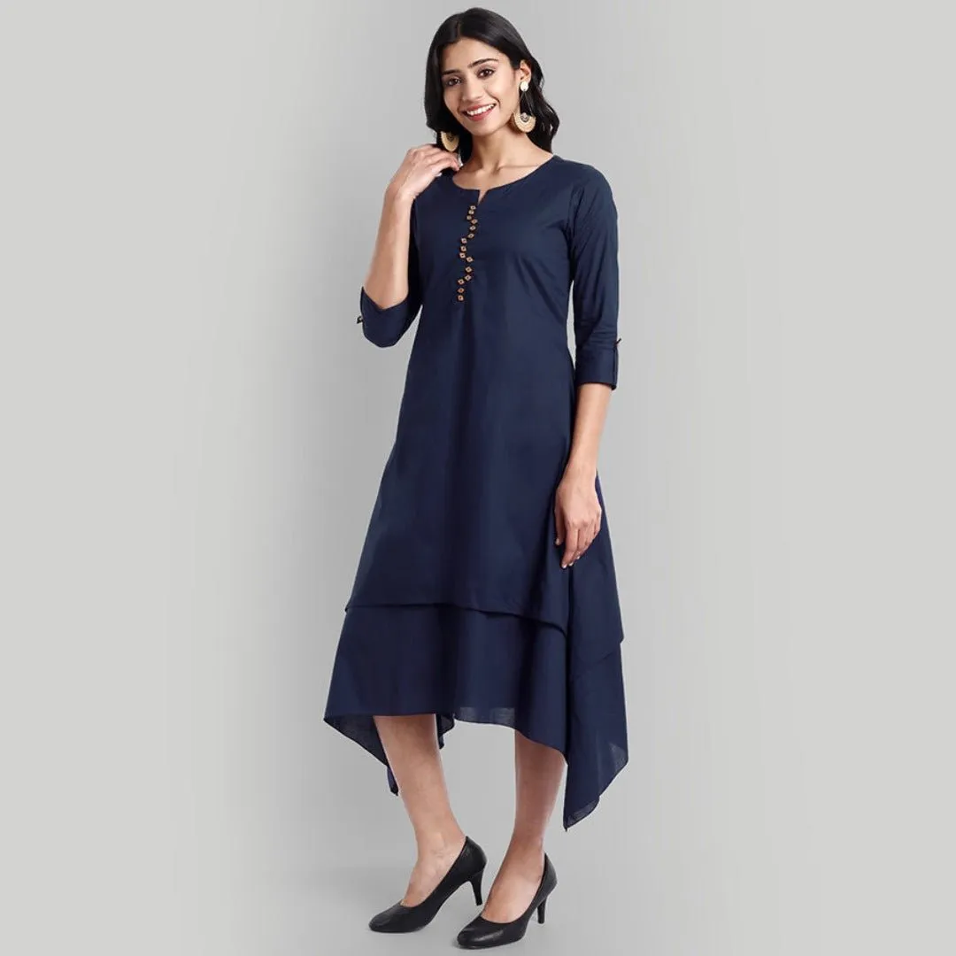 Blue Mul Cotton Hunter Dress