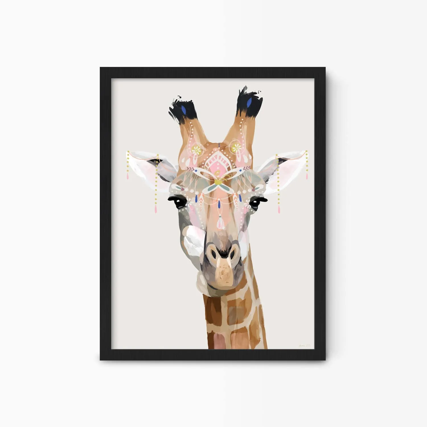 Bohemian Giraffe Art Print