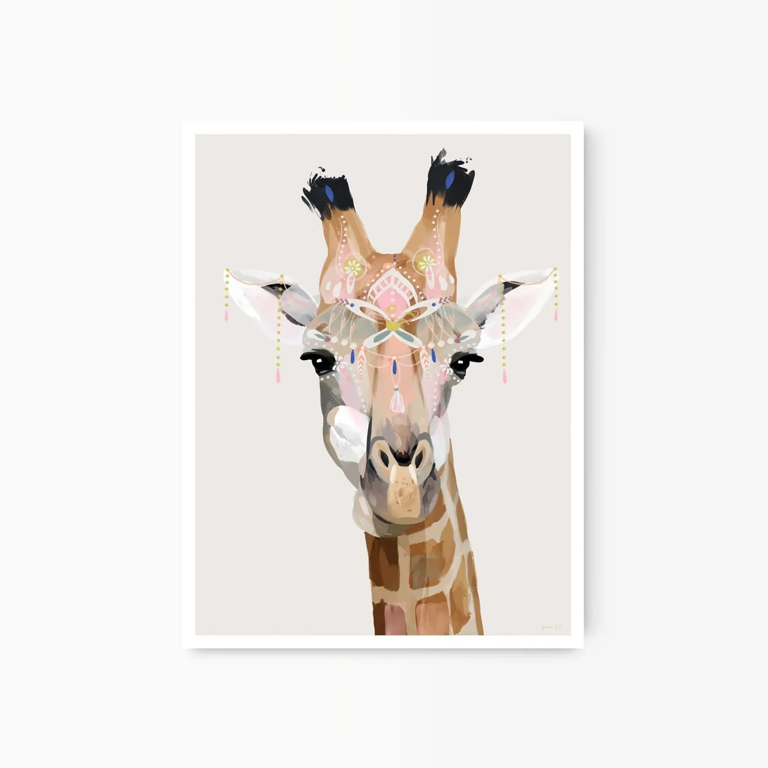 Bohemian Giraffe Art Print