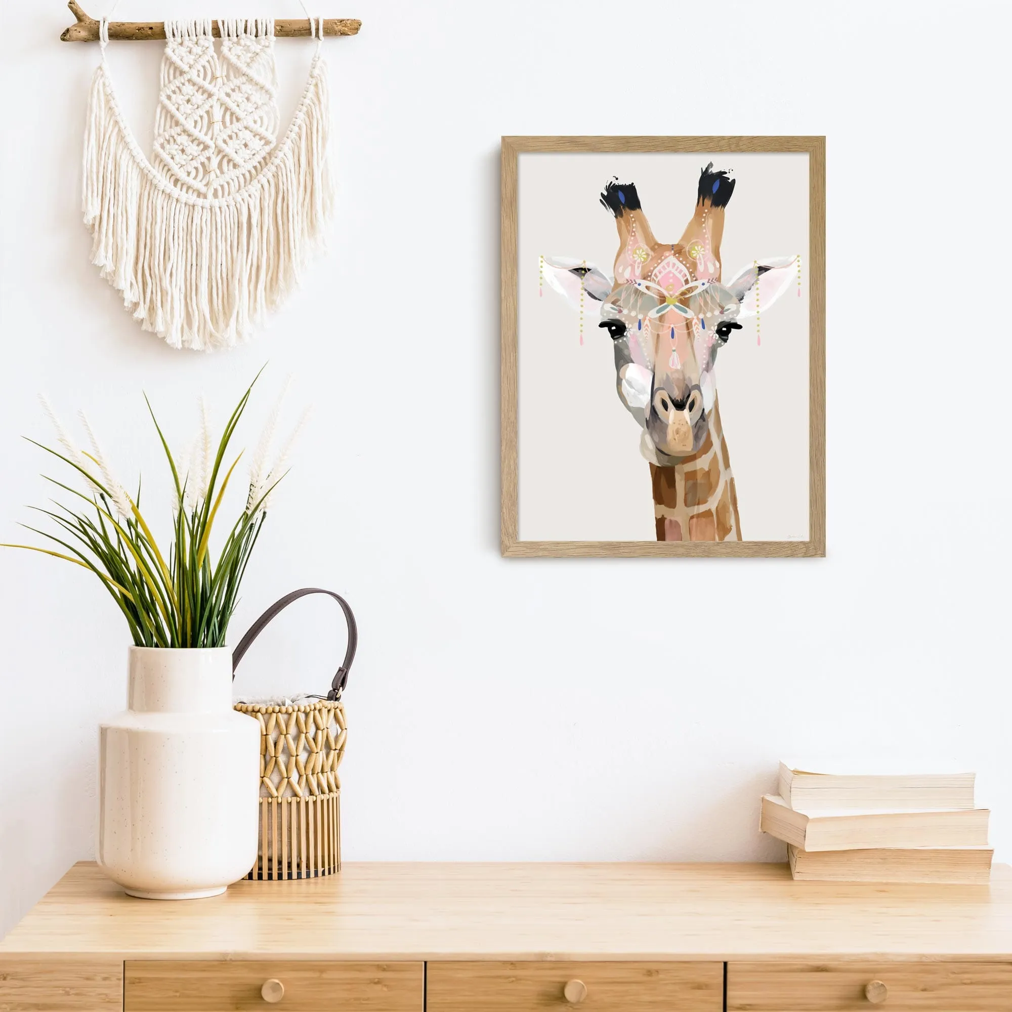 Bohemian Giraffe Art Print