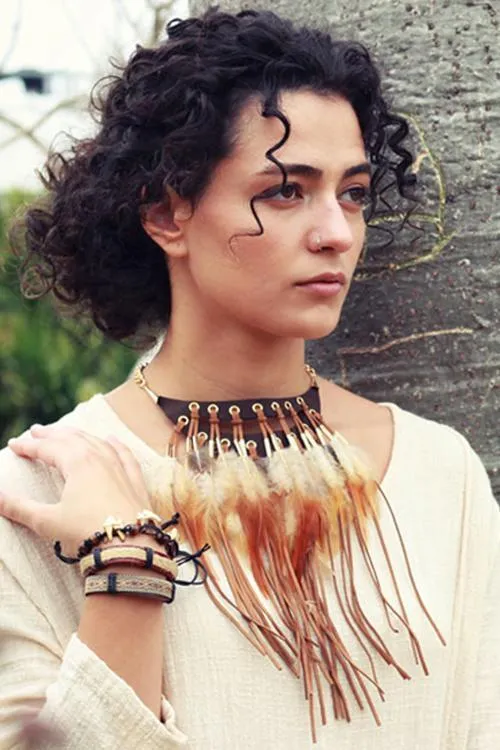 Bohomia Feather Tassels Necklace