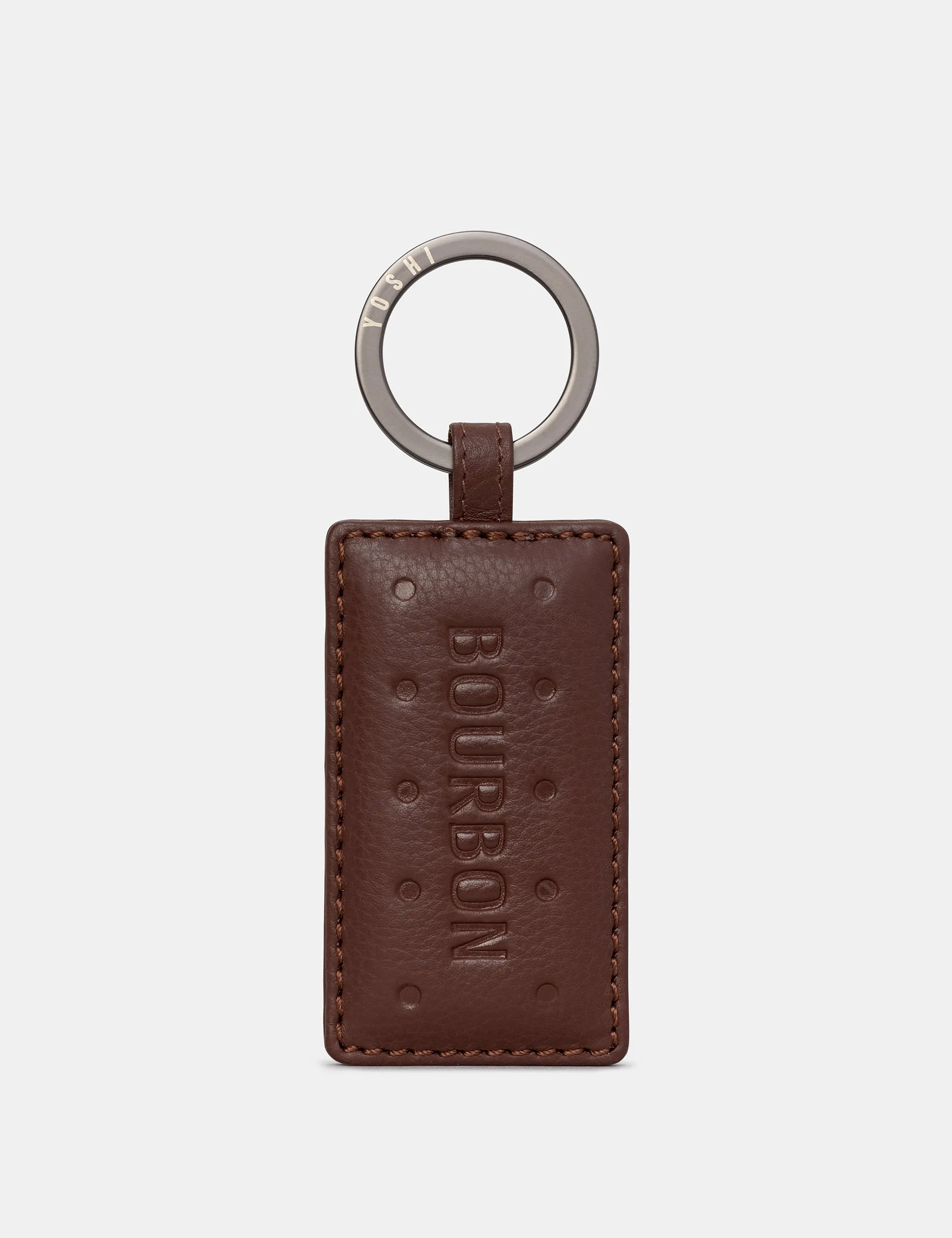 Bourbon Biscuit Leather Keyring