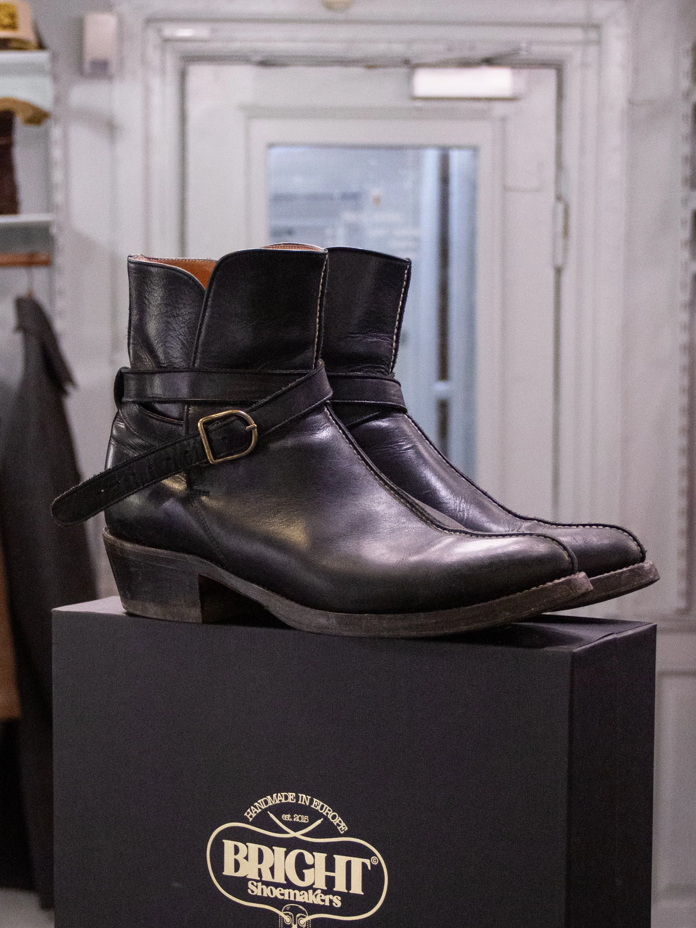 Bright Shoemakers, Jodhpur Boot, Black Leather/ Black RO