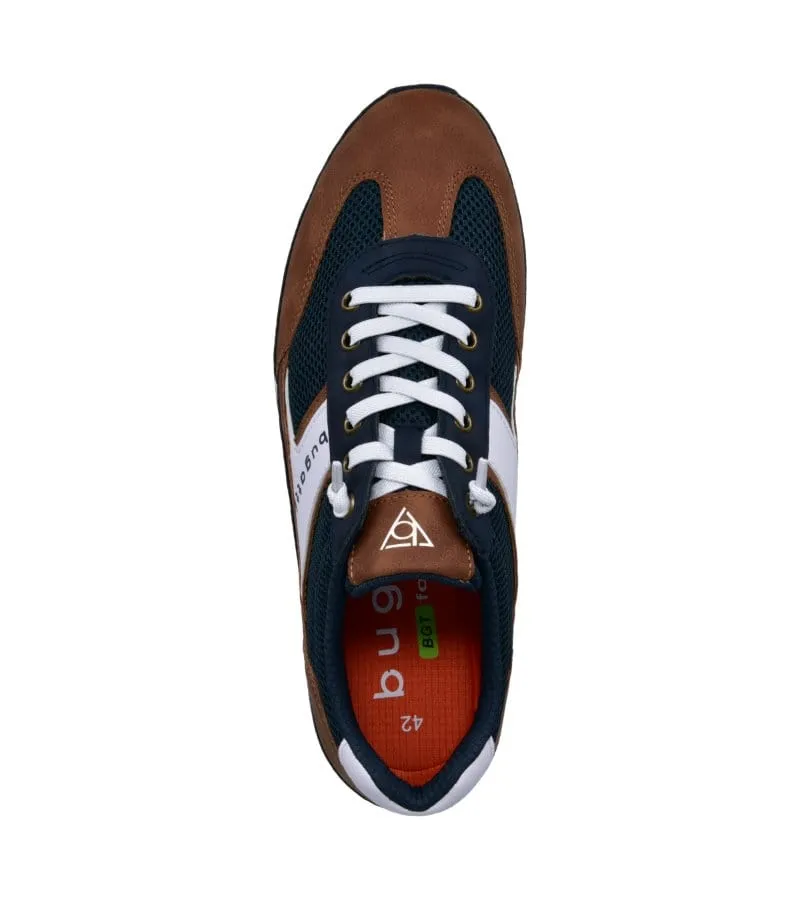 Bugatti Mens Casual Lace Up Brown Trainer Shoe Riptide - 321-A3A01