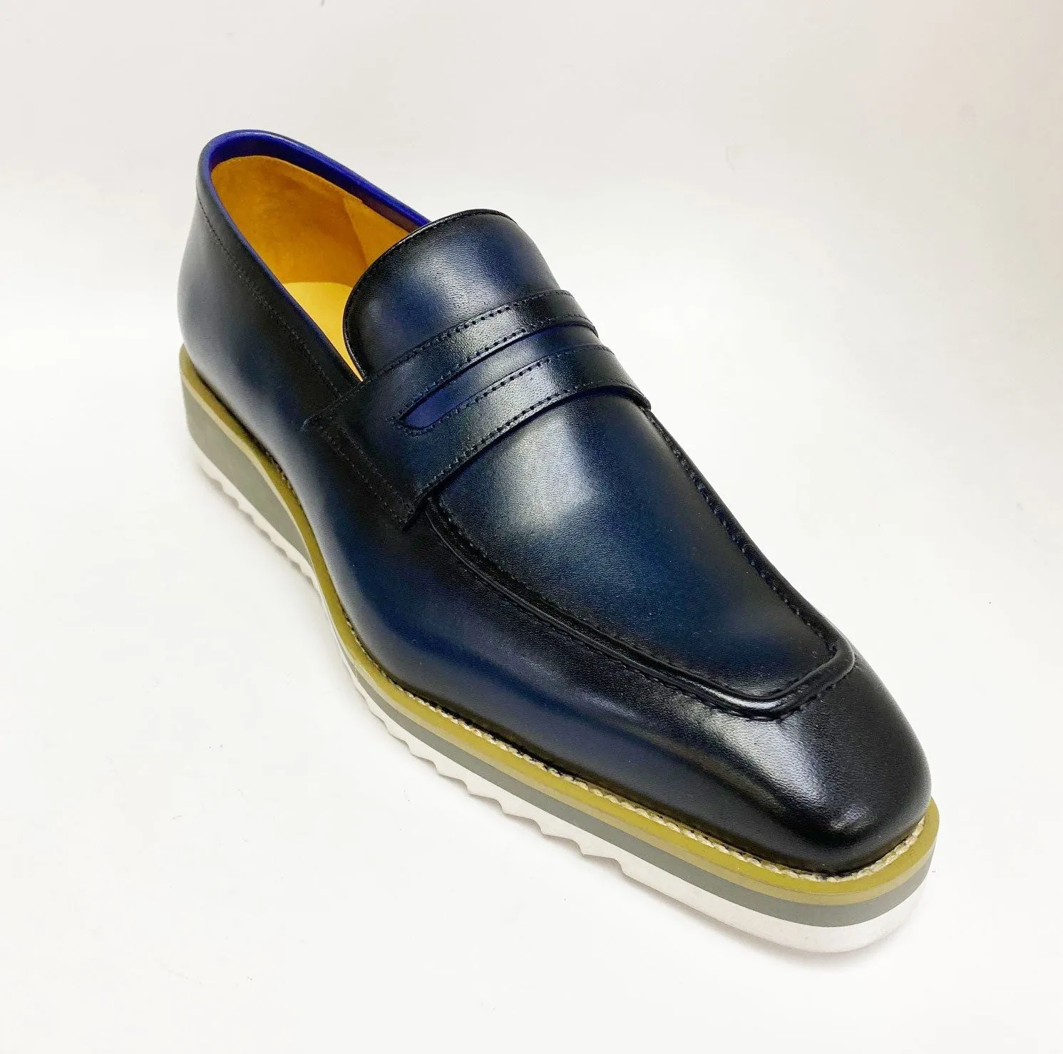 Calfskin Slip-On Penny Loafer Blue