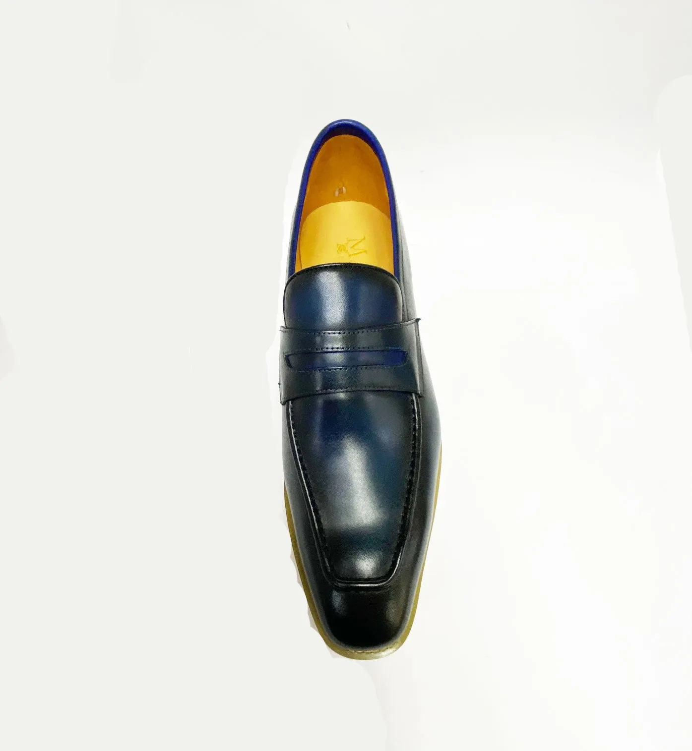 Calfskin Slip-On Penny Loafer Blue