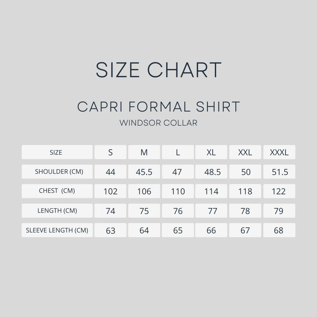 Capri Formal Shirt - Black Windsor Collar