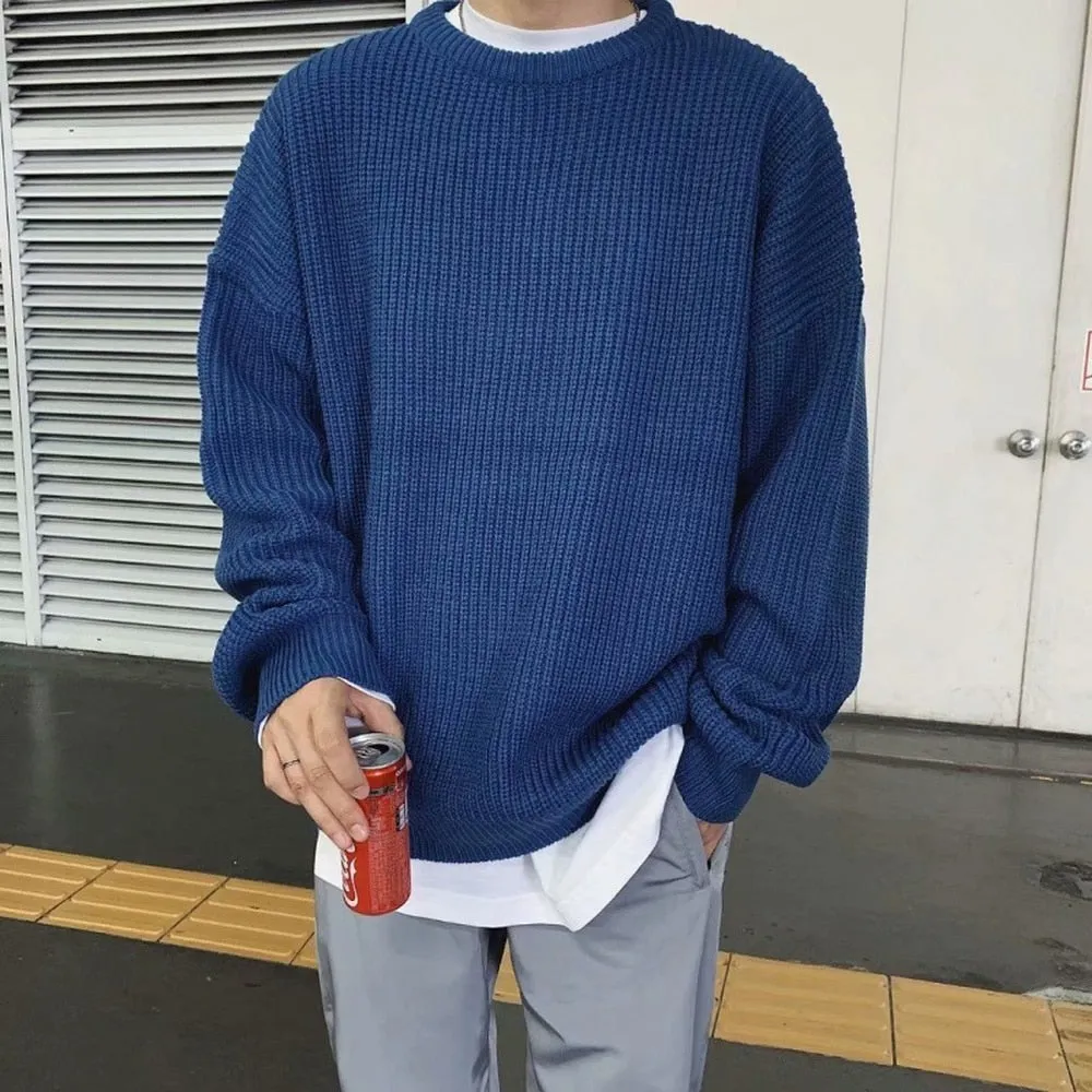 Casual Knitted Oversized Male Sweater