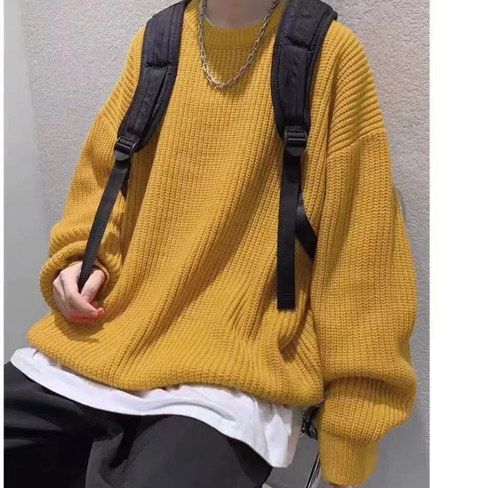 Casual Knitted Oversized Male Sweater