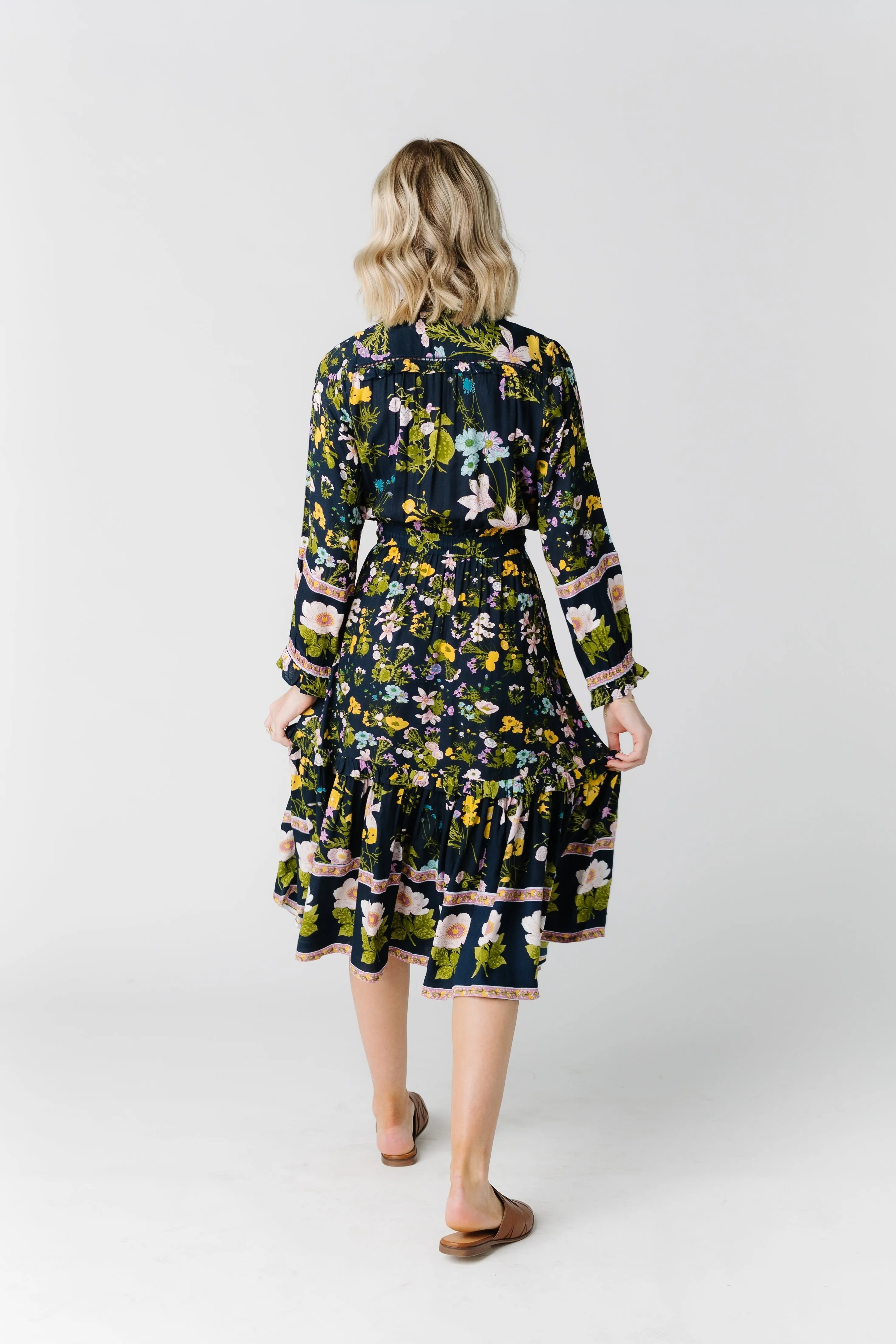 Citrus Haven Delicate Print Dress