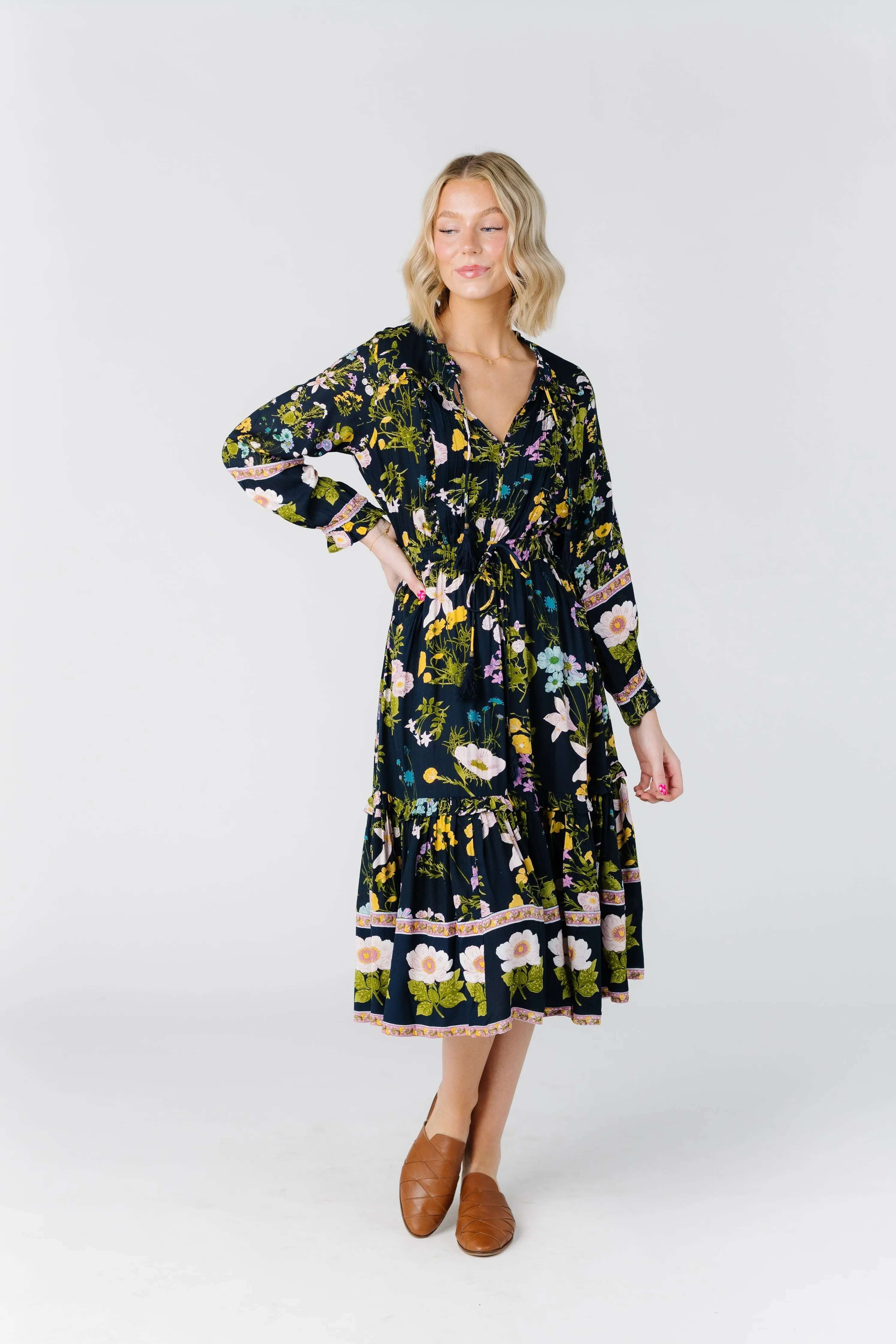 Citrus Haven Delicate Print Dress