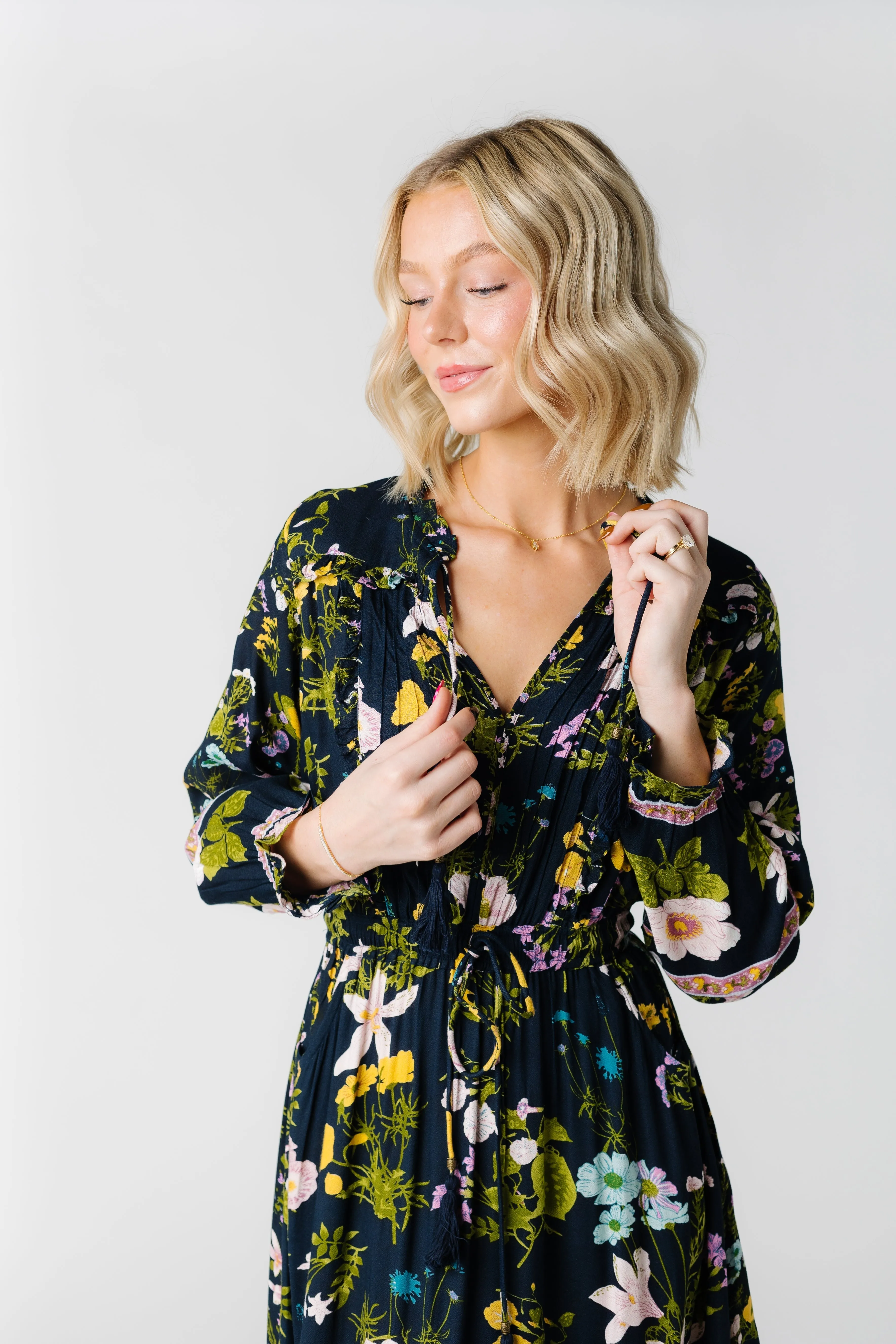 Citrus Haven Delicate Print Dress