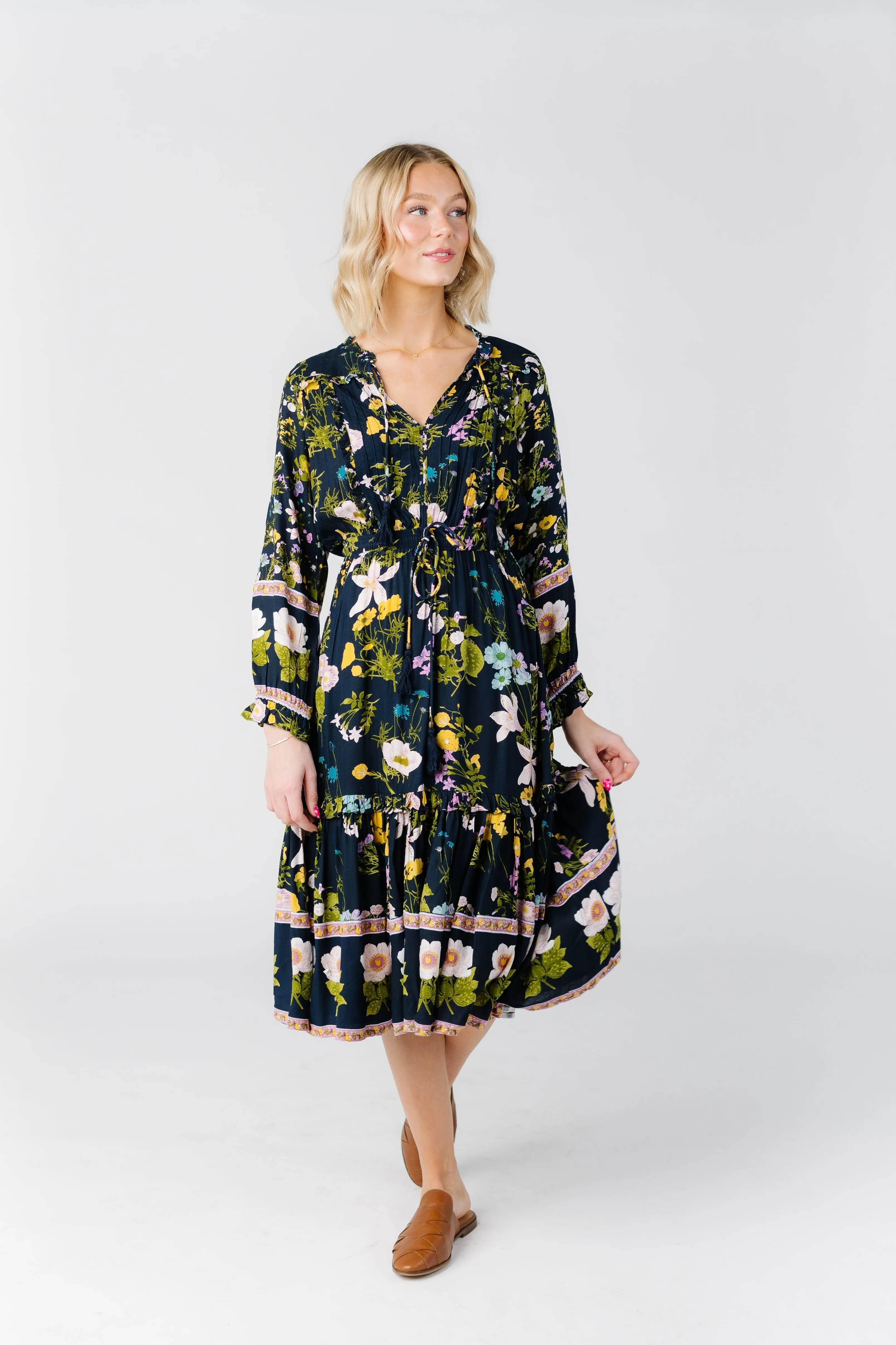 Citrus Haven Delicate Print Dress