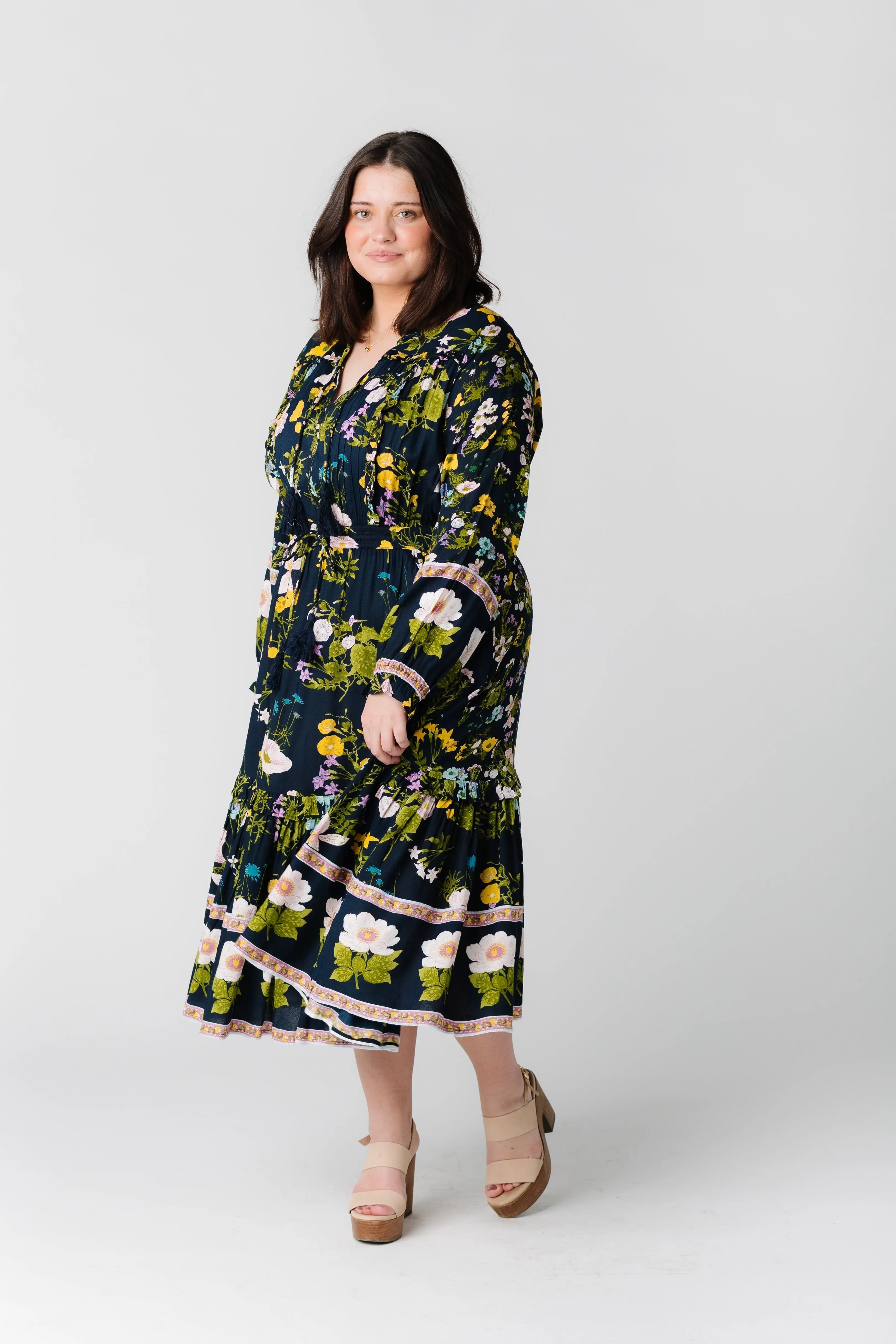 Citrus Haven Delicate Print Dress