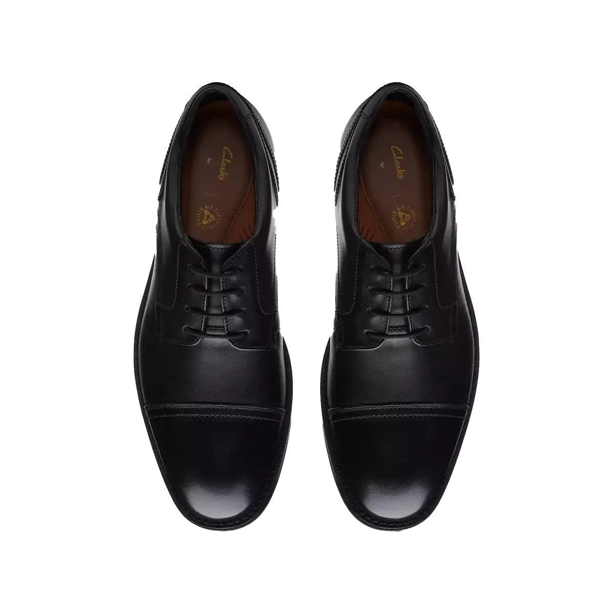 Clarks Un Hugh Cap Toe Dress Shoe - Black