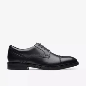 Clarks Un Hugh Cap Toe Dress Shoe - Black