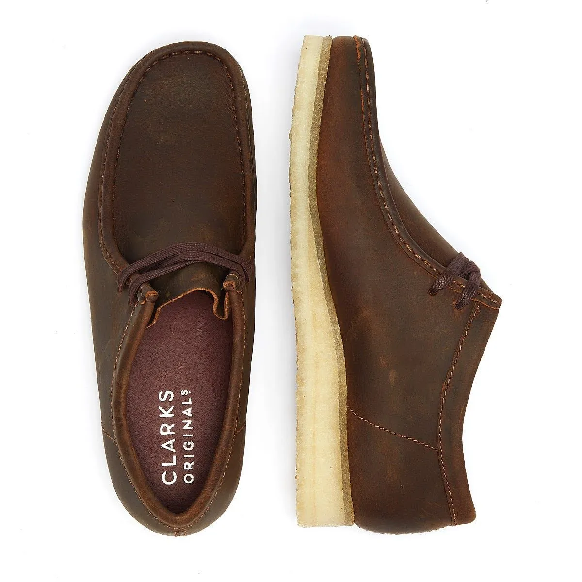 Clarks Wallabee Beeswax Men's Brown Lace-Up Shoes