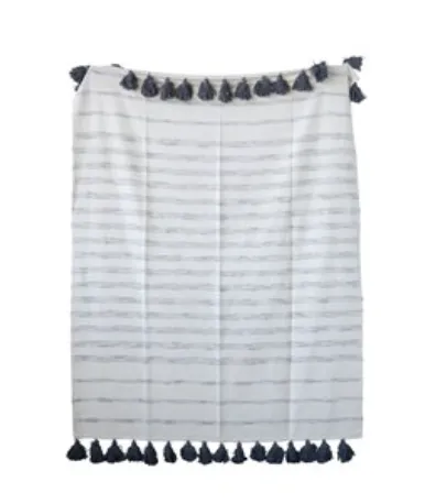 Cotton Throw with Tassels