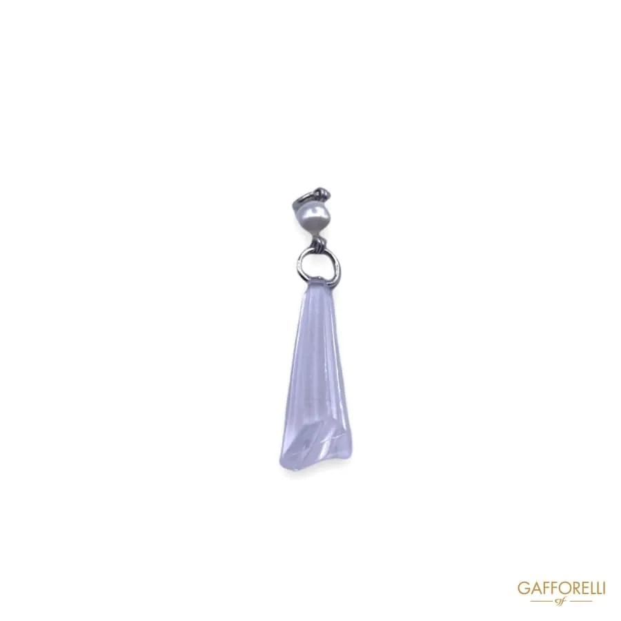 Crystal Pendant with Pearl and Ring 7329 - Gafforelli Srl